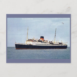 Postal Festiva Fotografía vintage Imprimir barco oceánico