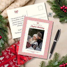 Postal Festiva Fotomía familiar de festividades alegres de color