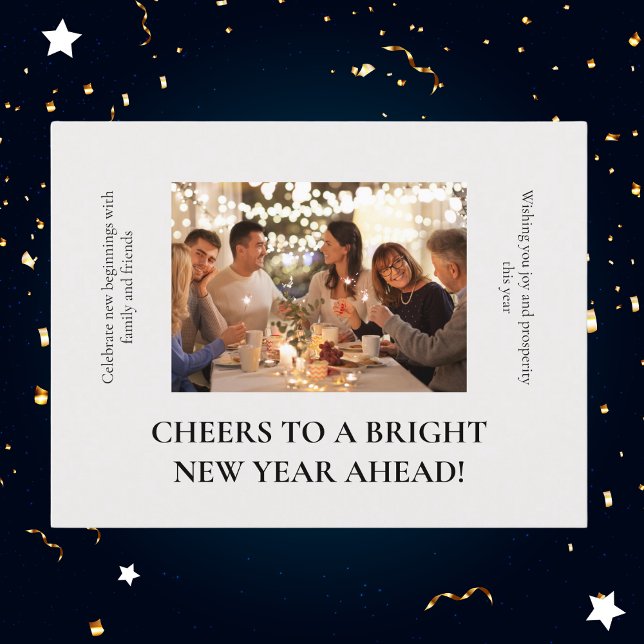 Postal Festiva Fotos de Año Nuevo de brillantes amigos y familiar (Subido por el creador)
