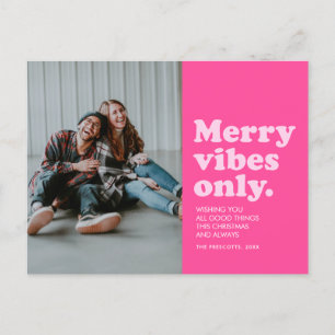 Postal Festiva Fotos de cerezos sólo Navidades rosados divertidos