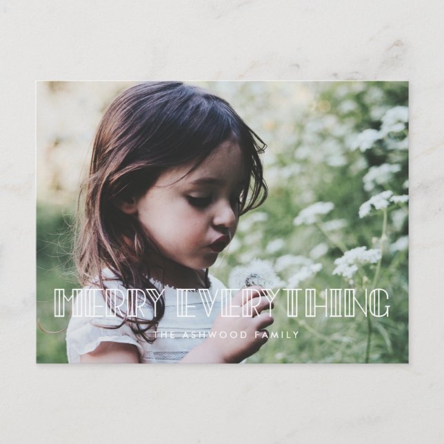 Postal Festiva Fotos de guiones de arte deco (Anverso)