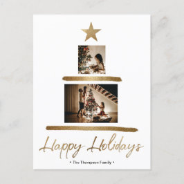 Postal Festiva Fotos de la familia de Navidades de la estrella de
