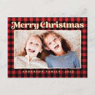 Postal Festiva Fotos de la familia del patrón de trapeo moderno d