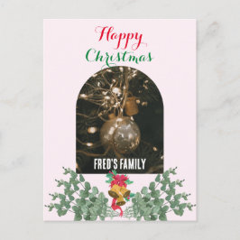 Postal Festiva Fotos de moda en arco alegres navidades follaje ro