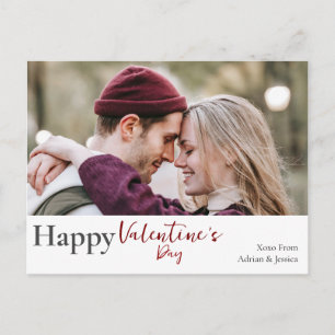 Postal Festiva Fotos de pareja del día de San Valentín Simple Ele