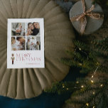 Postal Festiva Fotos del Moderno Nutcracker Merry Christmas 4<br><div class="desc">¡Seguro que difunde la alegría de las vacaciones con la tarjeta postal de feriado de la tipografía de fotos del Modern Nutcracker Christmas 4! Esta postal es perfecta para enviar a sus seres queridos a desearles una feliz temporada de vacaciones. La tipografía festiva en burdeos destaca en la tarjeta y...</div>