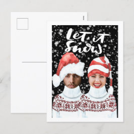 Postal Festiva Fotos divertidas Navidades personalizados dejan qu