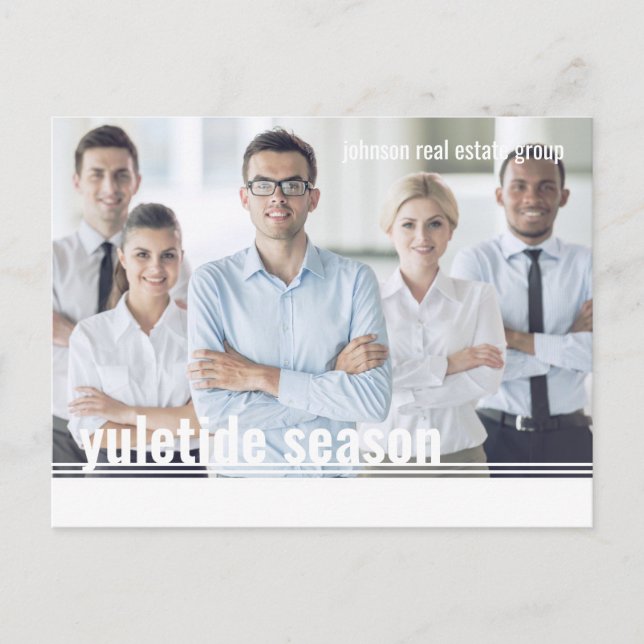 Postal Festiva Fotos geométricas modernas de la temporada (Anverso)