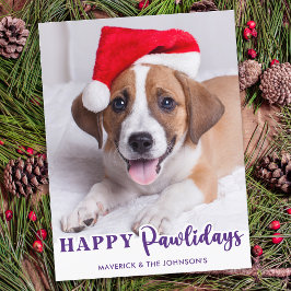 Postal Festiva Fotos mascotas Perro Lover Felices Fiestas Persona