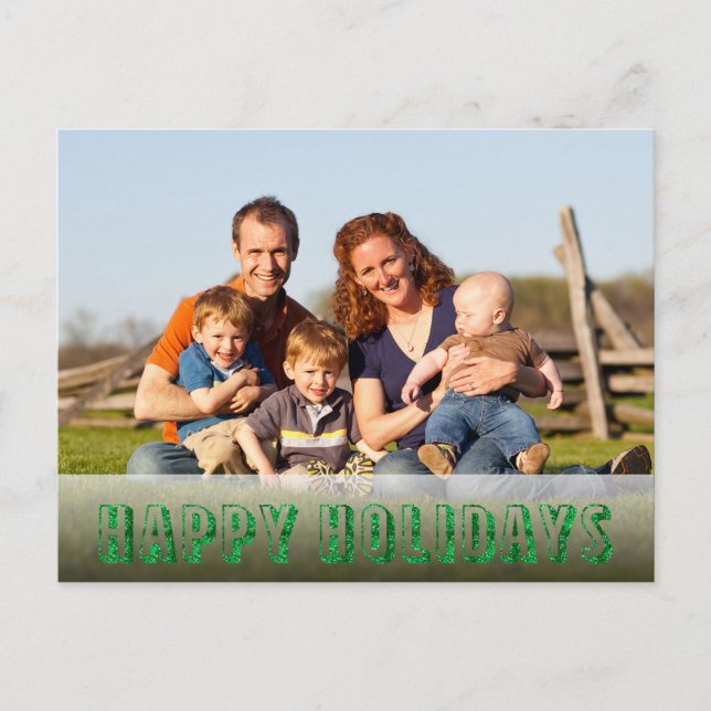 Postal Festiva Fotos personalizadas de Happy Holidays (Anverso)