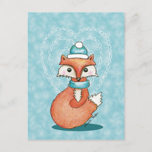 Postal Festiva Foxy Valentine Postcard