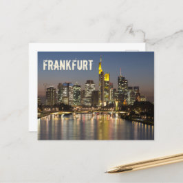 Postal Festiva Fráncfort Skyline Alemania Regalo de recuerdo de é