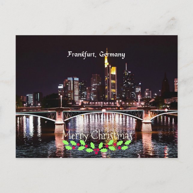 Postal Festiva Frankfurt, Germany, Merry Christmas (Anverso)