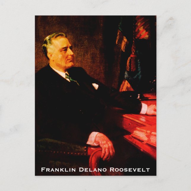 Postal Festiva Franklin D. Roosevelt, Presidente de la Guerra Ame (Anverso)