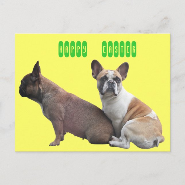 Postal Festiva Französische Bulldogge Postkarte (Anverso)
