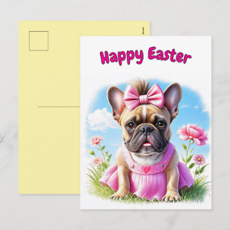 Postal Festiva French Bulldog Flowers Easter French Bulldog