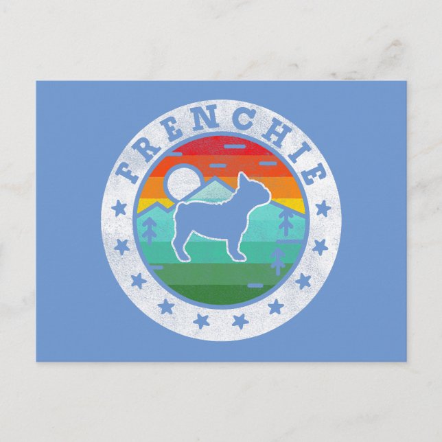 Postal Festiva Frenchie Bulldog Dog Mom Dad (Anverso)
