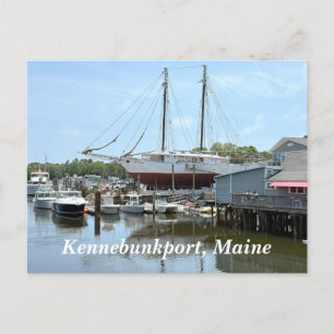 Postal Festiva Frente de agua panorámico en Kennebunkport Maine