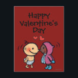 Postal Festiva Friendly Eskimo Nose Kisses Kids<br><div class="desc">These cute friends in an Eskimo kiss will melt your heart! Leslie Patricelli's illustration shows the baby rubbing noses with a friend, Eskimo-style. The cute friend is dressed warmly in a pink coat, mittens, boots, and a scarf. This adorable image from the Candlewick Press title "Huggy Kissy" is great for...</div>