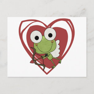 Postal Festiva Frog Cupid camisetas y regalos de San Valentín
