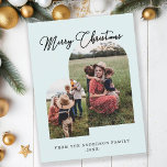 Postal Festiva Frohe Weihnachten kundenspezifische Foto Feiertage<br><div class="desc">Frohe Weihnachten,  kundenspezifisches Foto Urlaub Postkarte.</div>