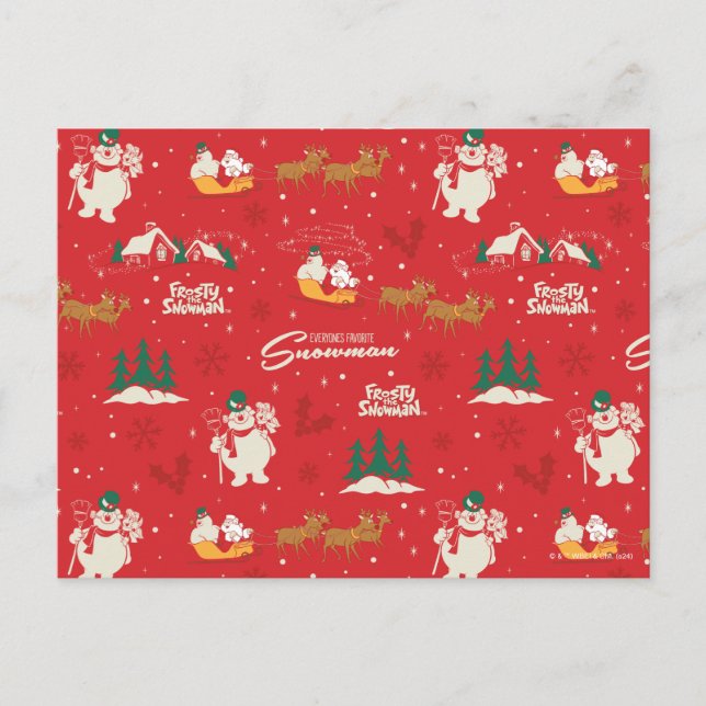 Postal Festiva Frosty - El patrón favorito de hombres de nieve de (Anverso)