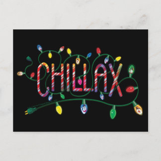 Postal Festiva Frosty the Snowman™ | Luces navideñas "Chillax"