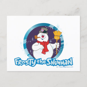 Postal Festiva Frosty the Snowman™   Retrato escarchado mágico