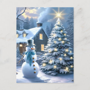 Postal Festiva Frosty y sus mágicos Navidades
