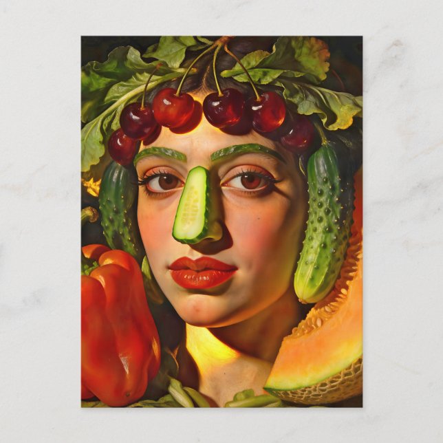 Postal Festiva Fruits of Expression – A Surreal Portrait (Anverso)