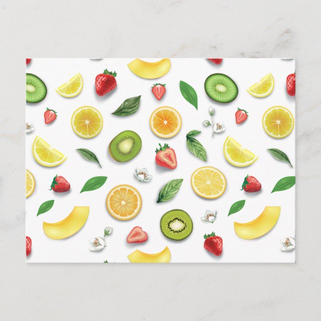 Postal Festiva Frutas Variadas 4 (Anverso)