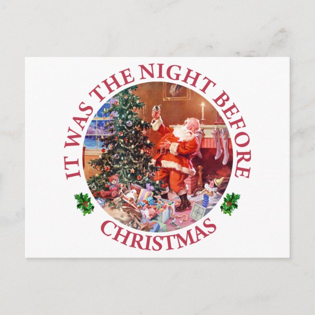 Postal Festiva Fue La Noche Antes De Los Navidades (Anverso)