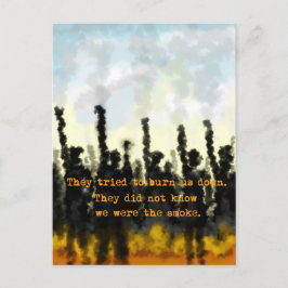 Postal Festiva Fuego y humo