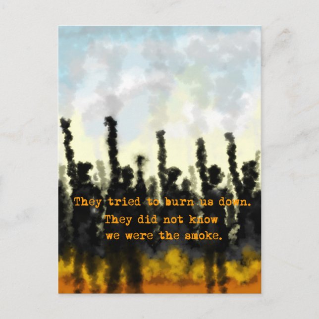 Postal Festiva Fuego y humo (Anverso)