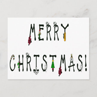 Postal Festiva Fuente de decoración navideña de merry