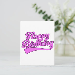 Postal Festiva Fuente vintage de Feliz Cumpleaños