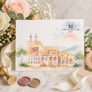 Postal Festiva Fuerte de Gowalkonda, India Atractivos Turístico