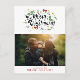 Postal Festiva Fun Hand Letter Merry Christmas Photo