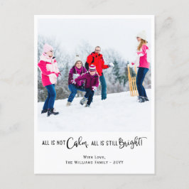 Postal Festiva Funny All is Not Calm Holiday Photo Postcard