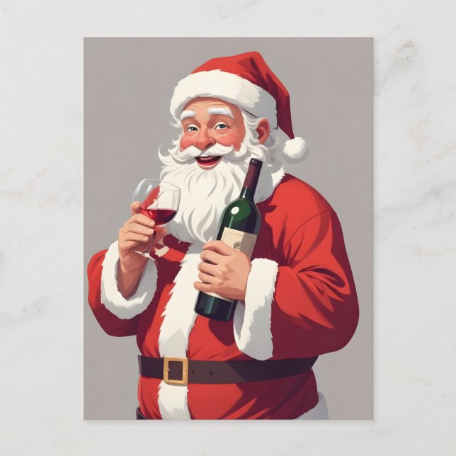 Postal Festiva Funny Borrk Santa (Anverso)