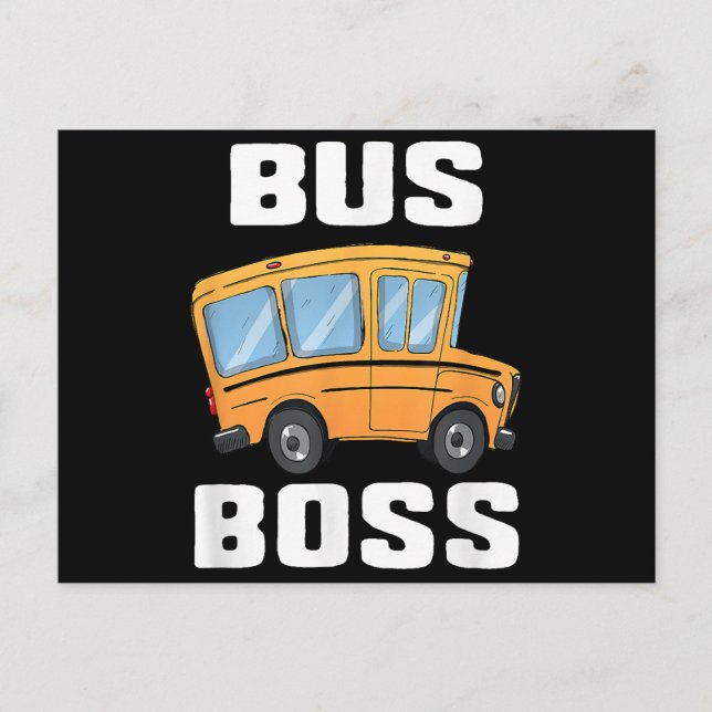 Postal Festiva Funny Bus Boss School Bus Driver (Anverso)