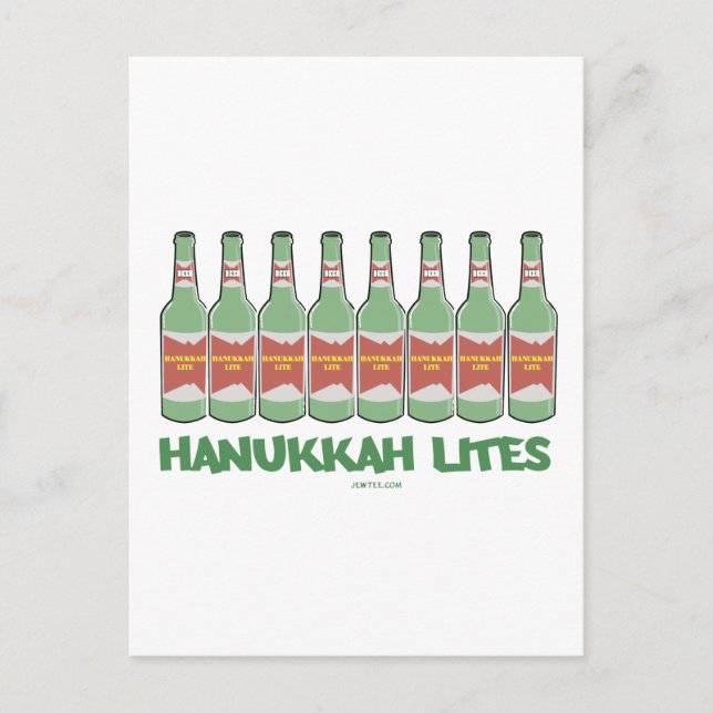 POSTAL FESTIVA FUNNY CHANUKAH HANUKKAH LITES GIFS (Anverso)