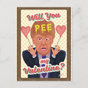 Postal Festiva Funny Chiste de cinta El día de San Valentín Donal