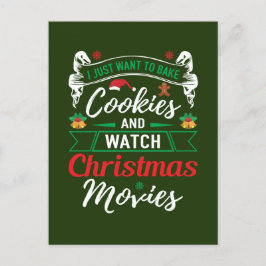 Postal Festiva funny Christmas cookies movies word art