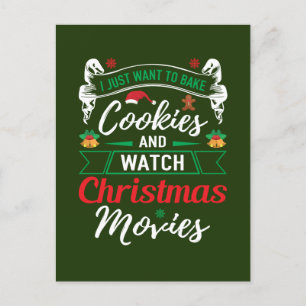 Postal Festiva funny Christmas cookies movies word art