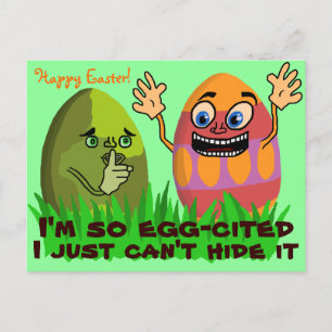 Postal Festiva Funny Cute Easter Eggs Personalizado