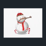 Postal Festiva Funny Dab, Navidades de voleibol de Snowman<br><div class="desc">Navidades de voleibol de Snowman se burlan de los Camisetas</div>