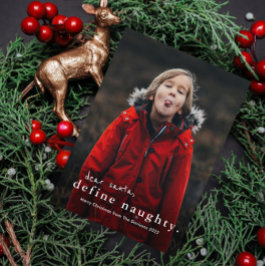 Postal Festiva Funny Define Naughty 3 Photo Christmas