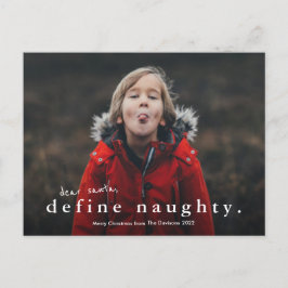 Postal Festiva Funny Define Naughty 3 Photo Navidades