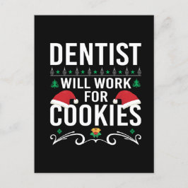 Postal Festiva Funny Dentist Office Navidades
